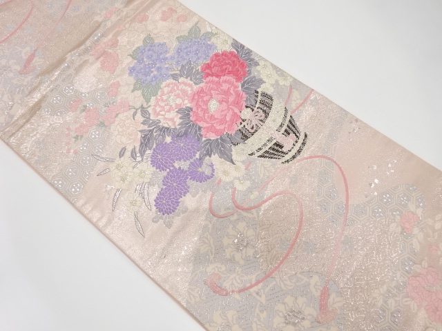 JAPANESE FUKURO OBI / WOVEN FLOWER
